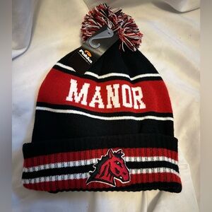 Brand New Adult Pom Beanie Mustangs